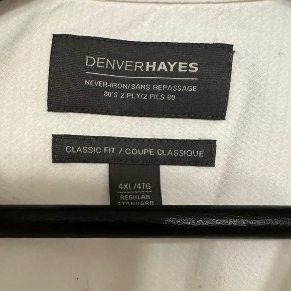 Denver Hayes | 4XL | Men’s White Dress Shirt - Picture 3 of 4